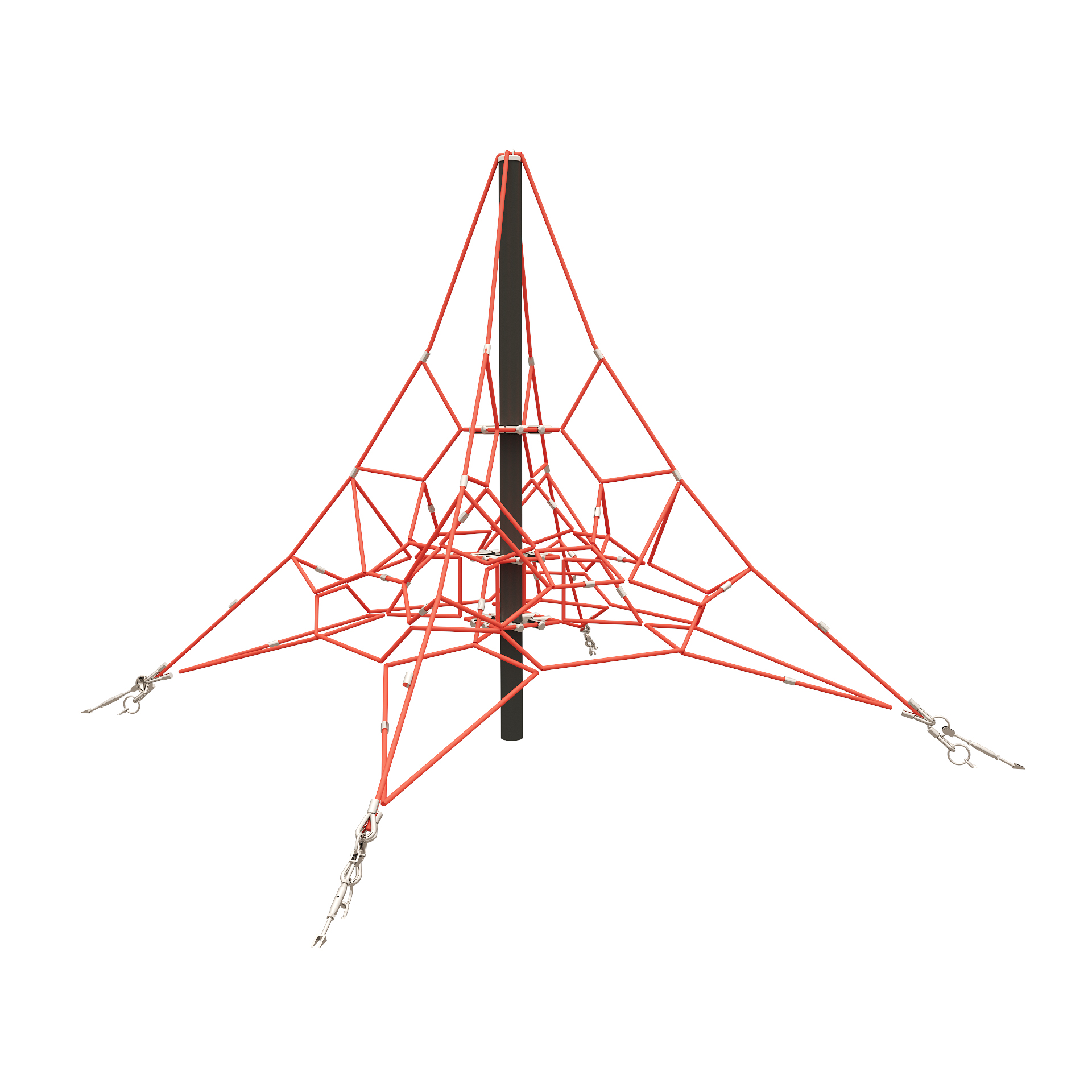 Канатная пирамида "Орион" красный